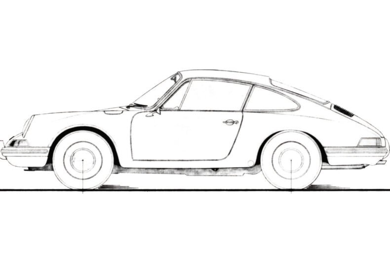 1963 Porsche 911 Sketch