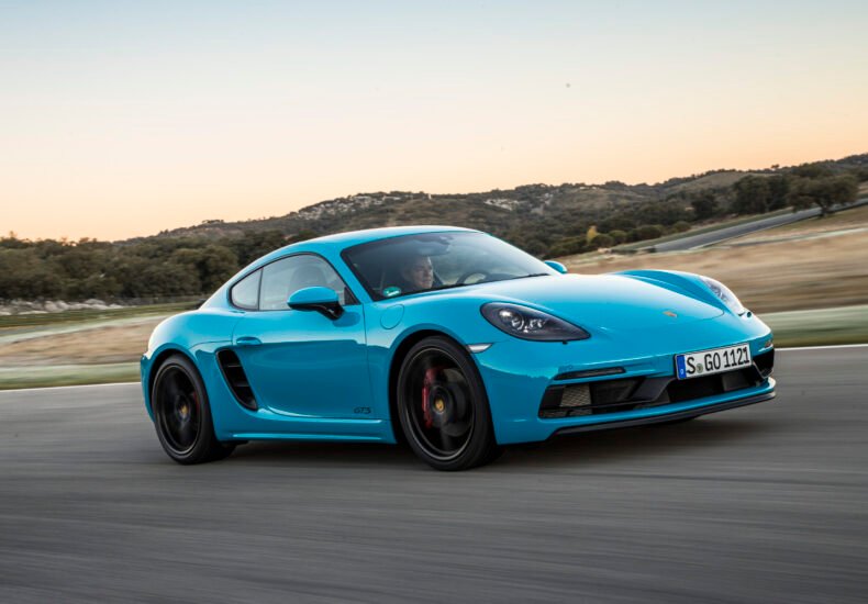 2018 Porsche 718 Cayman GTS on the road