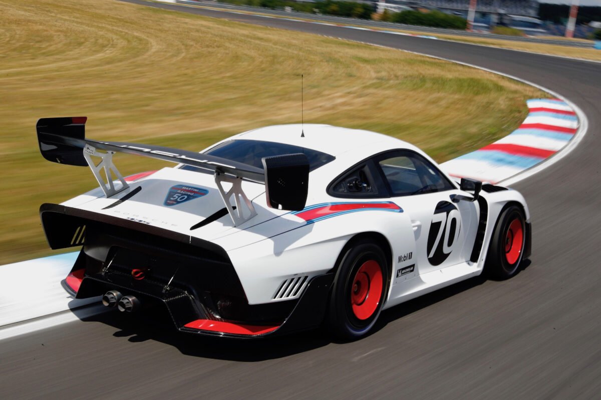 2019 Porsche 935 on the track rear