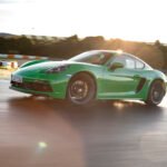 2021 Porsche 718 Cayman GTS 4.0 on the track front