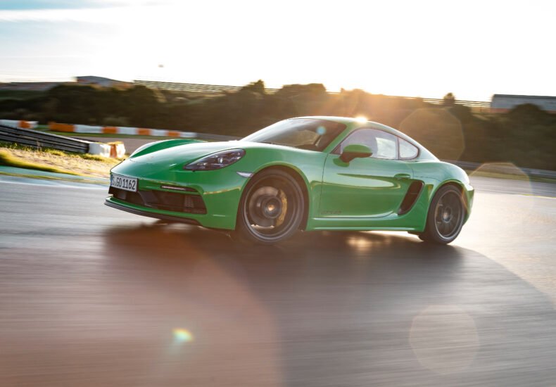 2021 Porsche 718 Cayman GTS 4.0 on the track front