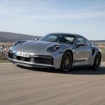 2021 Porsche 911 Turbo S on the road