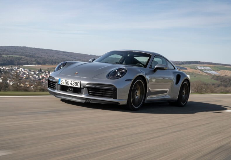 2021 Porsche 911 Turbo S on the road