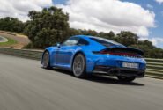 2025 Porsche 911 Carrera on the track rear