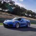 2026 Porsche 911 Turbo S hybrid supercar on track front